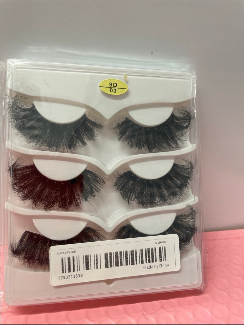 3-Pair Black Faux Mink Dramatic False Eyelashes